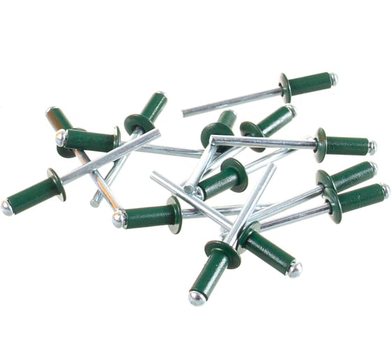 Крашенная заклепка Kenner алюм/сталь 4,8х12 RAL6005 500шт зк48126005