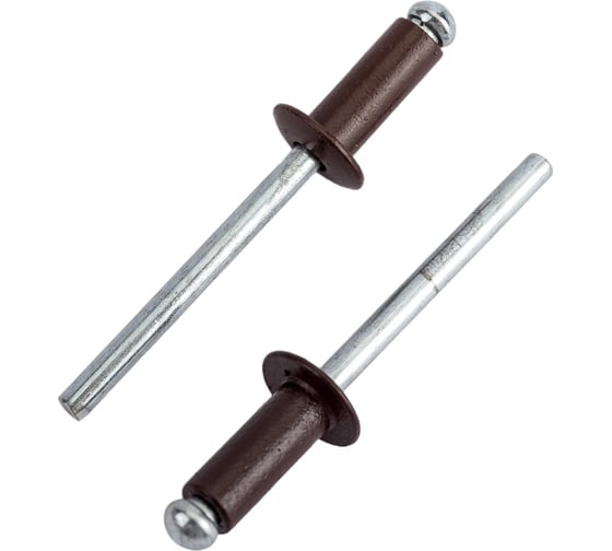 Крашенная заклепка Kenner алюм/сталь 4,8х12 RAL8017 500шт зк48128017
