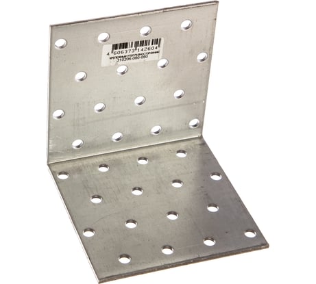 Крепежный угол Зубр МАСТЕР равносторонний 80х80х80мм, 1шт 310206-080-080