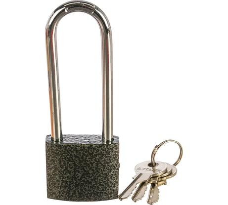 Навесной замок STAYER STANDARD удлиненная закаленная дужка, 38мм 37160-38-1