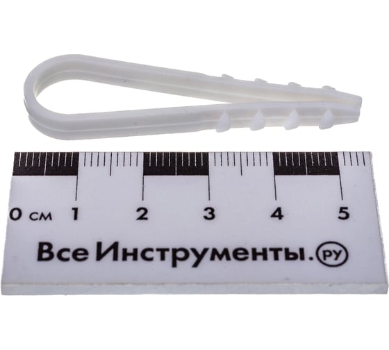 Круглый дюбель-хомут Росдюбель белый, 11-18, 100 шт. 15-0420