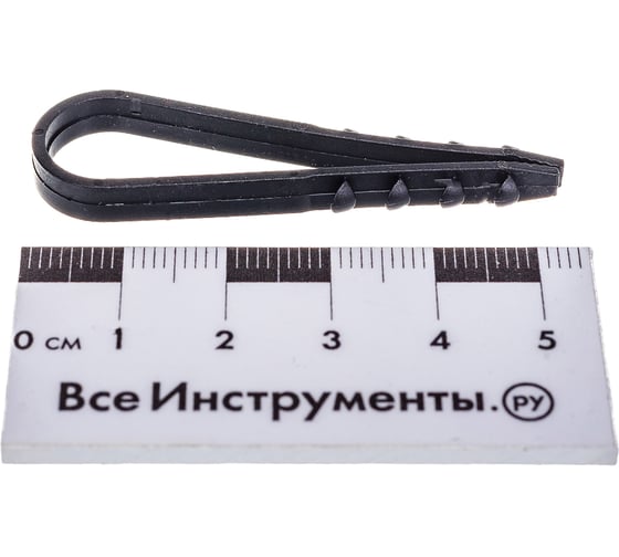 Круглый дюбель-хомут Росдюбель черный, 11-18, 100 шт. 15-0445