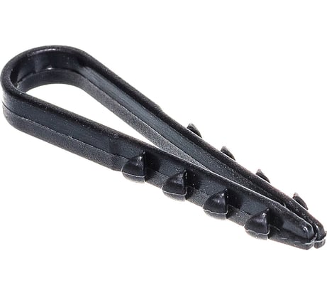 Круглый дюбель-хомут Росдюбель черный, 5-10, 100 шт. 15-0440