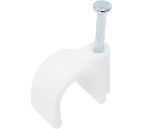 Пластиковая круглая скоба с гвоздем FORTISFLEX СПК 12 20шт 49463