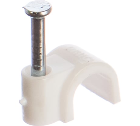 Пластиковая круглая скоба с гвоздем FORTISFLEX СПК 5 50шт 49459