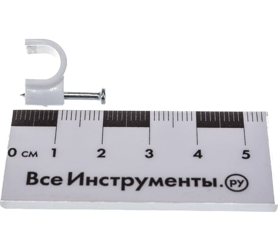 Пластиковая круглая скоба с гвоздем FORTISFLEX СПК 8 40шт 49460