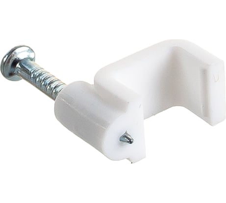 Пластиковая плоская скоба с гвоздем FORTISFLEX СПП 8 40шт 49452