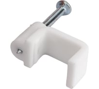 Пластиковая плоская скоба с гвоздем FORTISFLEX СПП 9 30шт 49453