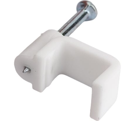 Пластиковая плоская скоба с гвоздем FORTISFLEX СПП 9 30шт 49453