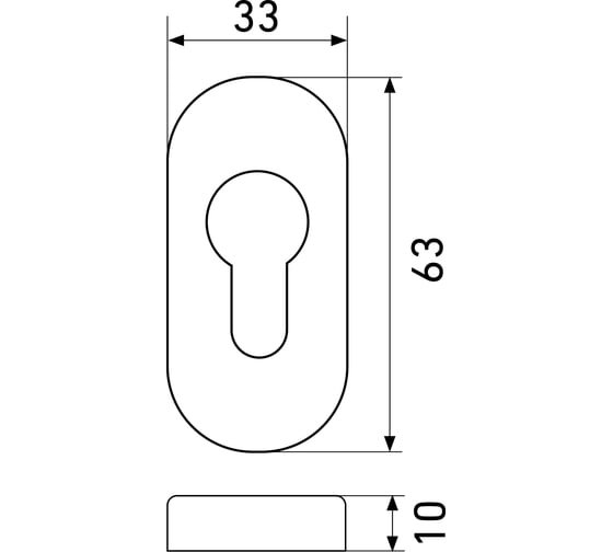 Накладка для ц/м Стандарт 0900 SS INOX нерж. сталь 14878