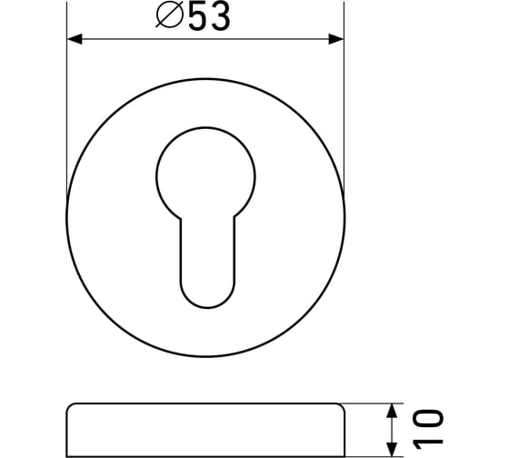 Накладка для ц/м Стандарт 0200 SS INOX нерж. сталь 14876