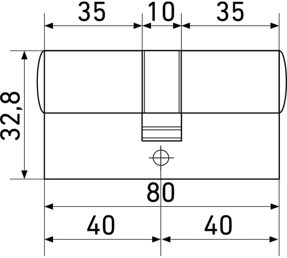 Цилиндровый механизм Стандарт MAX 80 (40x40), SN, 5 кл. перф., ключ/ключ 14790