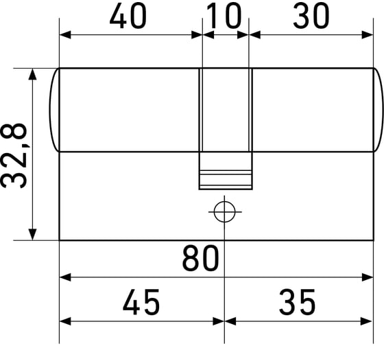 Цилиндровый механизм Стандарт MAX 80 (35x45), SN, 5 кл. перф., ключ/ключ 14791