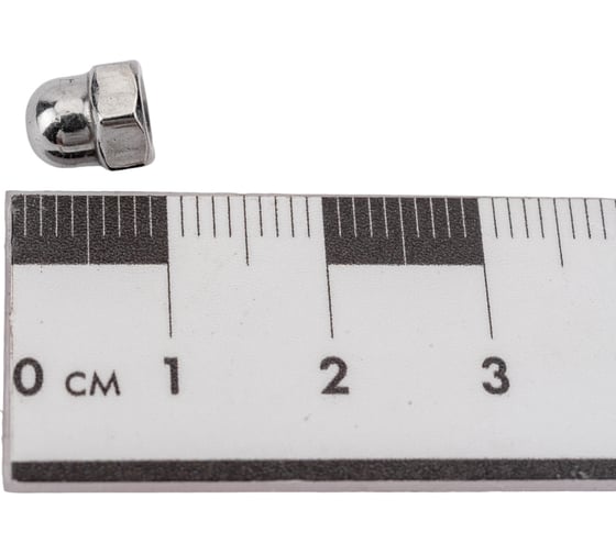 Шестигранная колпачковая гайка DINFIX DIN 1587, нерж А2, M4, 10 шт. 00-0003334