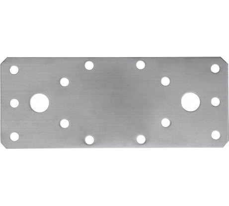 Нержавеющая крепежная пластина ЗУБР 140x55x2 мм, нкп-2.0 310636-140