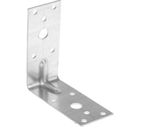 Крепежный усиленный уголок Стройметиз kuu 105x105x90 мм, цинк, этикетка 4560059