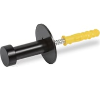 Мебельный крючок Kerron однорожковый, 32 мм, матовый черный KR 0460-32 BL