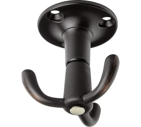 Мебельный крючок Kerron трехрожковый, матовый черный KR 0450 BL