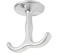 Мебельный крючок Kerron двухрожковый, матовый хром KR 0430 SC