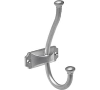 Мебельный крючок Kerron двухрожковый, матовый хром KR 0420 SC