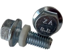 Болт с фланцем ZAMETAL с нейлоновой шайбой, М10x35, DIN 6921, 8.8, 630 шт. ZA107533