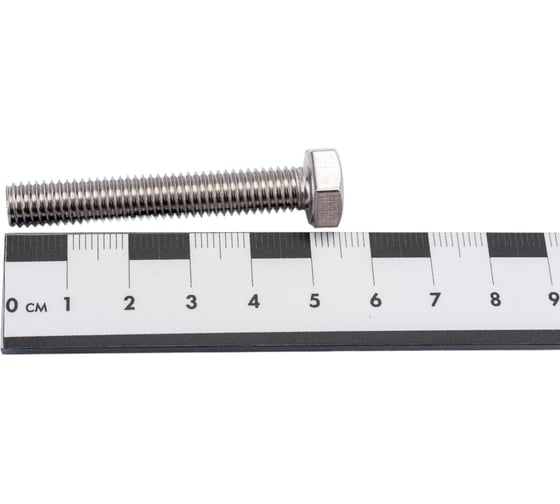 Болт Невский Крепеж DIN933, с шестигранной головкой, нерж. сталь, М8x50 2 шт. 826385