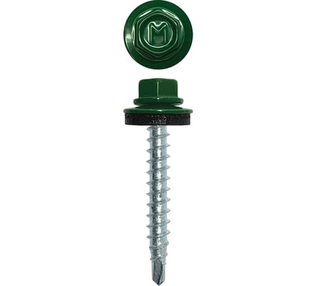 Кровельный саморез Daxmer 4,8x35 RAL 6005 сверло №1, 250 шт 00000303932