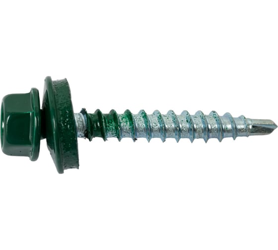 Кровельный саморез Daxmer 4,8x35 RAL 6005 сверло №1, 250 шт 00000303932