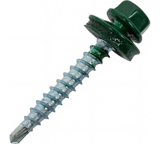 Кровельный саморез Daxmer 4,8x35 RAL 6005 сверло №1, 250 шт 00000303932