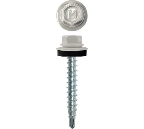 Кровельный саморез Daxmer 4,8x35 RAL 7004 сверло №1, 250 шт 00000303939