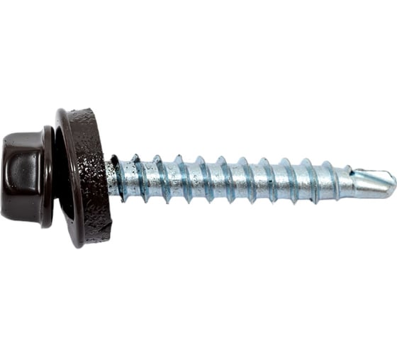 Кровельный саморез Daxmer 4,8x35 RAL 8019 сверло №1, 250шт 00000303944