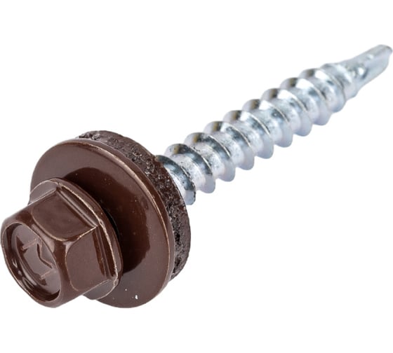 Кровельный саморез Daxmer 4,8x35 RAL 8017 сверло №1, 250 шт 00000303943