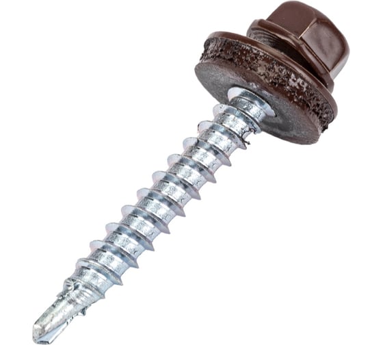 Кровельный саморез Daxmer 4,8x35 RAL 8017 сверло №1, 250 шт 00000303943