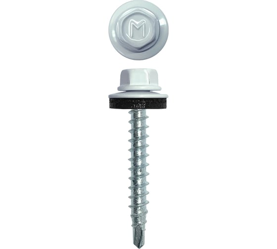 Кровельный саморез Daxmer 4,8x35 RAL 9003 сверло №1, 250шт 00000303946