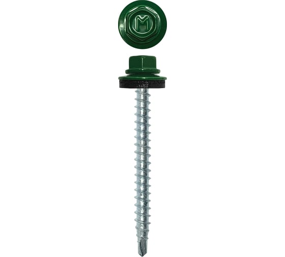 Кровельный саморез Daxmer 4,8x50 RAL 6005, сверло №1, 150 шт. 00000305695