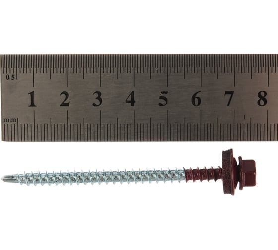 Кровельный саморез Daxmer 4,8x70 RAL 3005, сверло №1, 100 шт. 00000304167