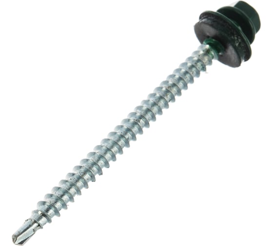 Кровельный саморез Daxmer 4,8x70 RAL 6005 сверло №1, 100 шт 00000304174 1