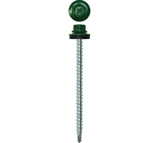Кровельный саморез Daxmer 4,8x70 RAL 6005 сверло №1, 100 шт 00000304174