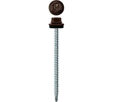 Кровельный саморез Daxmer 4,8x70 RAL 8019, сверло №1, 100 шт. 00000304179