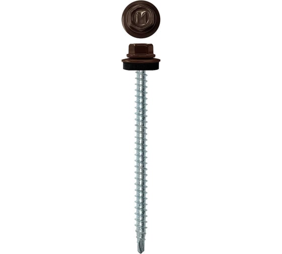 Кровельный саморез Daxmer 4,8x70 RAL 8019, сверло №1, 100 шт. 00000304179