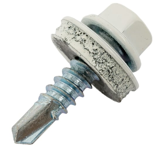 Кровельный саморез Daxmer 4,8x19 RAL 9003 сверло №2, 400шт 00000310433