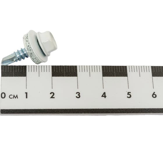 Кровельный саморез Daxmer 4,8x19 RAL 9003 сверло №2, 400шт 00000310433