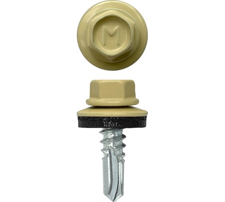 Кровельный саморез Daxmer 5,5x19 RAL 1014 сверло №3, 250 шт 00000304267