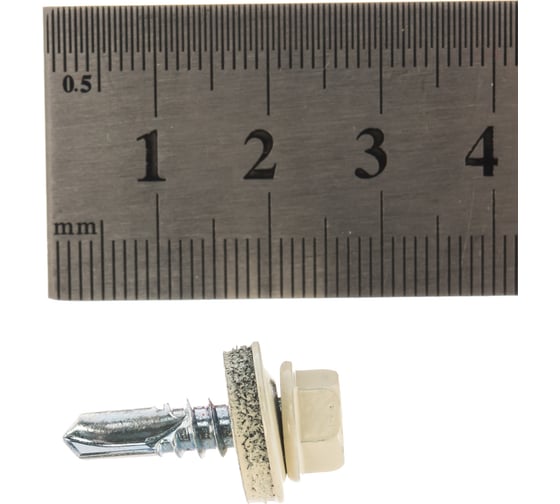 Кровельный саморез Daxmer 5,5x19 RAL 1015 сверло №3, 250 шт 00000305466