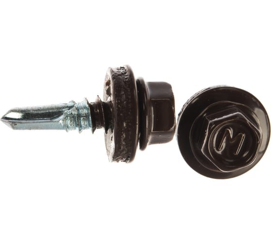 Кровельный саморез Daxmer 5,5x19 RAL 8017 сверло №3, 250шт 00000304281