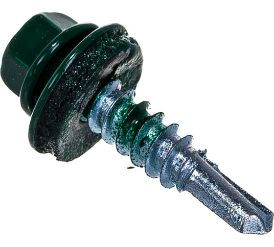 Кровельный саморез Daxmer 5,5x25 RAL 6005 сверло №3, 250 шт 00000304303