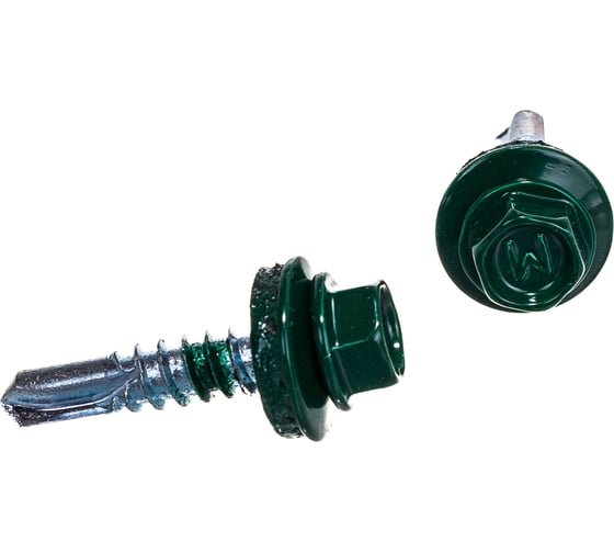 Кровельный саморез Daxmer 5,5x25 RAL 6005 сверло №3, 250 шт 00000304303