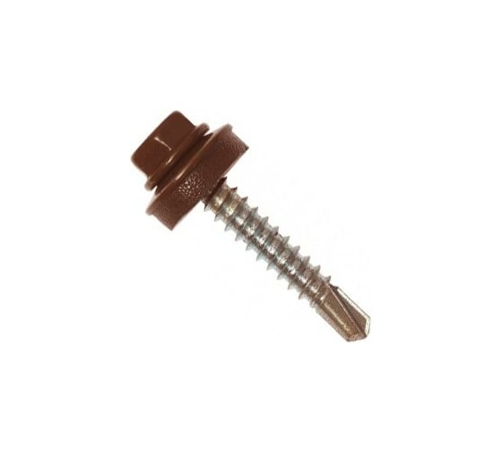 Кровельный саморез Daxmer 5,5x25 RAL 8017 сверло №3, 250 шт 00000304311 1