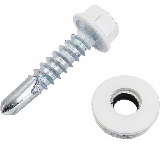Кровельный саморез Daxmer 5,5x25 RAL 9003, сверло №3, 250 шт. 00000304314