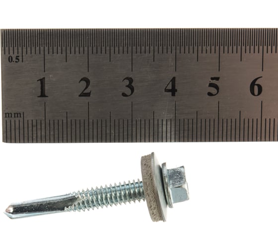 Кровельный саморез Daxmer 5,5x38 цинк сверло №5, 200 шт 00000304399